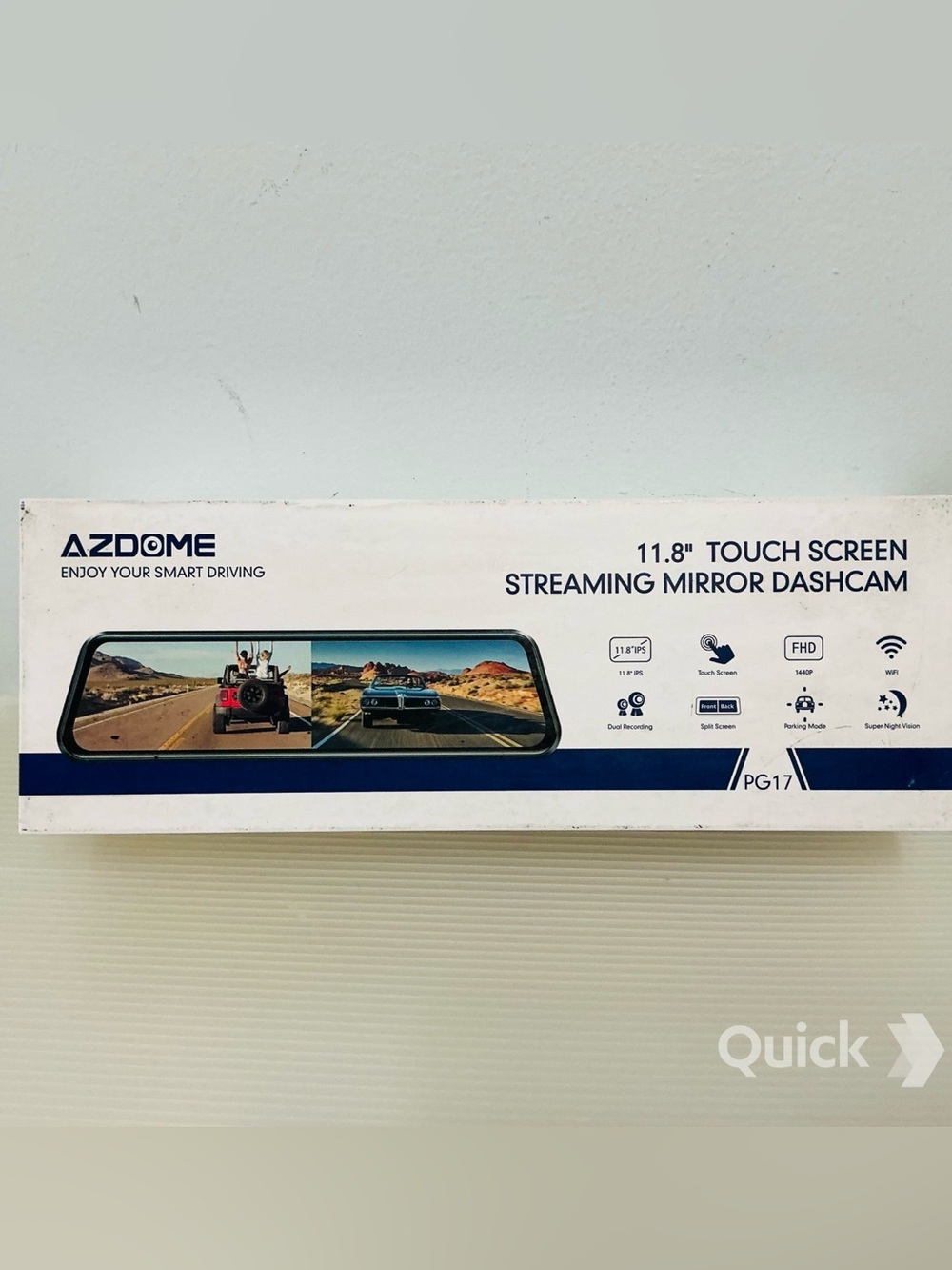 11.8" Touchscreen Streaming Mirror Dash Camera - PG17
